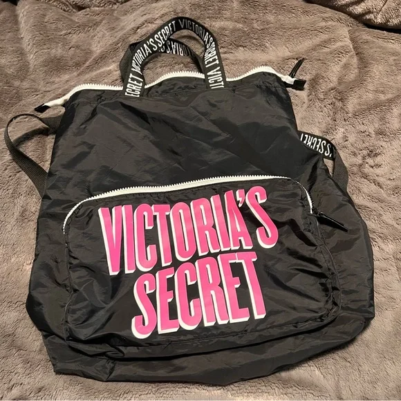 Victoria\'s Secret Nylon Packable Backpack NWT VS Nylon Python Stud City Backpack | Mercari main image 2